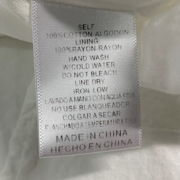 Pomp and Circumstance M White Button Front Eyelet Detail Top 100% Cotton - Picture 8 of 9